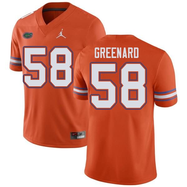 Men's NCAA Florida Gators Jonathan Greenard #58 Stitched Authentic Jordan Brand Orange College Football Jersey EZT0565XN